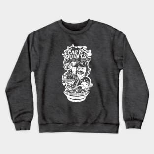 Captain Quint's Shark Bites (White Distressed) Crewneck Sweatshirt